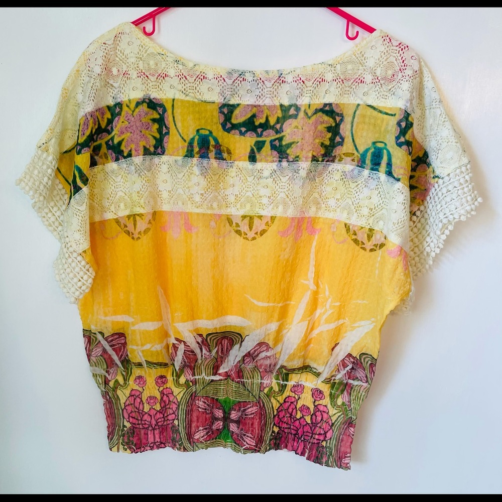 Muska Sienna Rose Boho Top Blouse PL